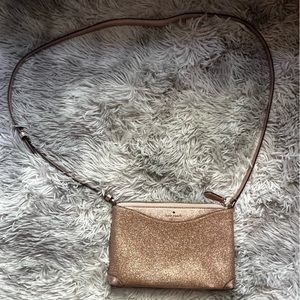 KATE SPADE ROSE GOLD SHIMMY CROSSBODY BAG